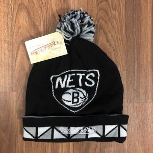 🏀 NWT Brooklyn Nets Mitchell & Ness NBA Beanie